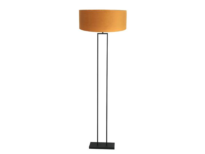 Lampadaire Stang modèle E Ø 50cm Noir/Doré Velours E27