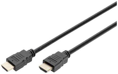 Digitus HDMI Anschlusskabel HDMI-A Stecker 5.00 m Schwarz DB-330123-050-S 4K UHD, Audio Return Channel, Flexibel, Folienschirm, Geflechtschirm