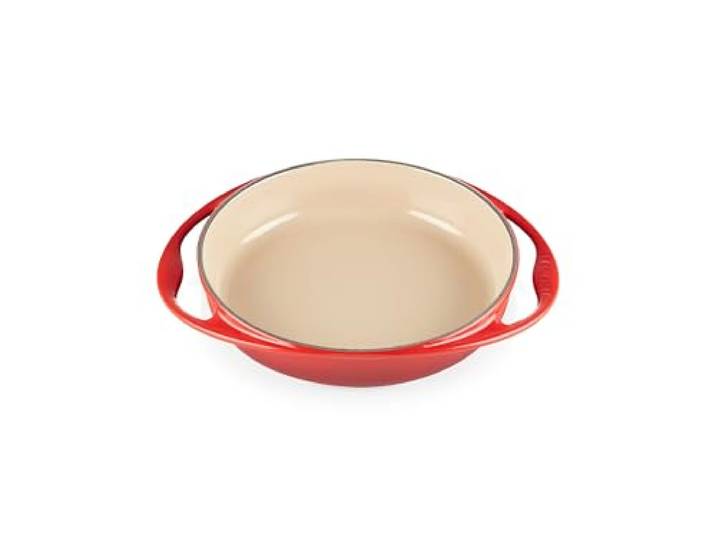 Le Creuset Gusseisen Tatin-Backform, Rund, Ø 25 cm, Für alle Herdarten inkl. Induktion geeignet, 2,13 kg, Kirschrot, 20129250602460