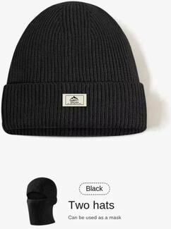 Market Central Winter Balaclava Beanie Thermal Windproof Full Face Ski Mask black