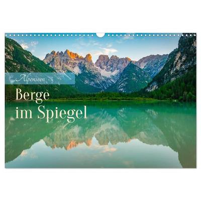 Alpenseen - Berge im Spiegel (Wandkalender 2027 DIN A3 quer), CALVENDO Monatskalender