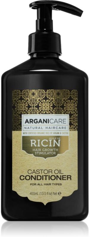 Arganicare Ricin après-shampoing hydratant et nourrissant pour stimuler la repousse des cheveux pour tous types de cheveux 400 ml