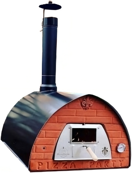 Pizza Party Pizzone - Forno a legna per pizza da esterno - Camera di cottura 60x80 cm - Piano cottura in biscotto