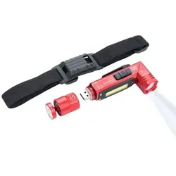 TROIKA ECO KNICKLICHT Rot Hand-Taschenlampe + Stirnband-Taschenlampe COB LED