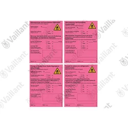 Vaillant Stilllegungs-Aufkleber 0010038457