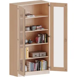 Schrank mit verglasten Türen, 5 Ordnerhöhen - Serie evo180