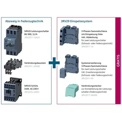 Siemens 3RA90127AA01 Starterpaket für einen Abzweig in Federzugtechnik mit Einspeisung
