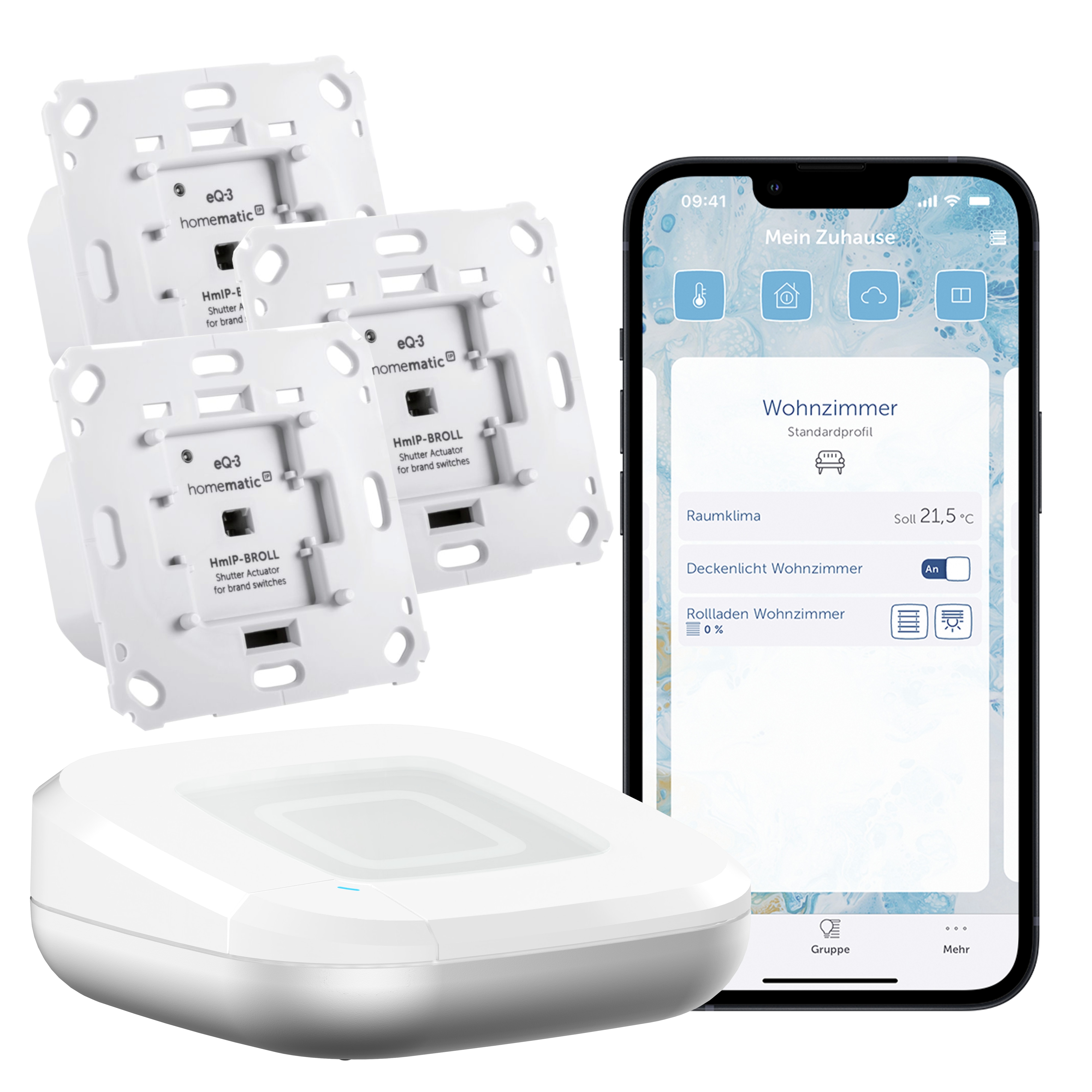 Homematic IP Starter Set Rollladen / Beschattung . 3x Aktor . Access Point 2