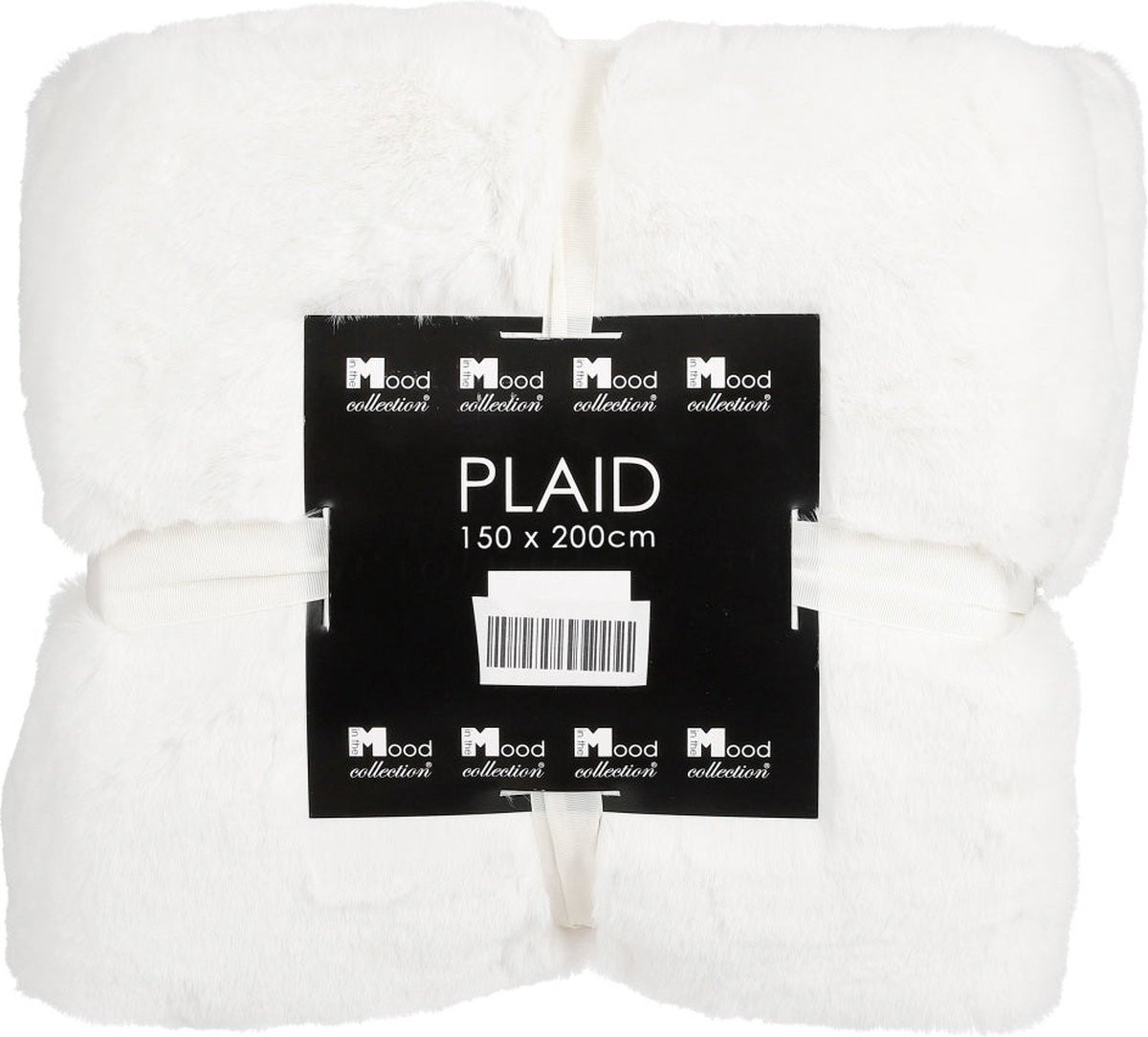 In The Mood Gosse Deken - Wit - Polyester - 200 x 150 x 1 cm