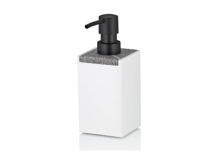 Seifenspender KELA Cube 300 ml , weiss (weiß), B:7cm H:17,5cm T:7cm, Dosierspender, Seifenspender