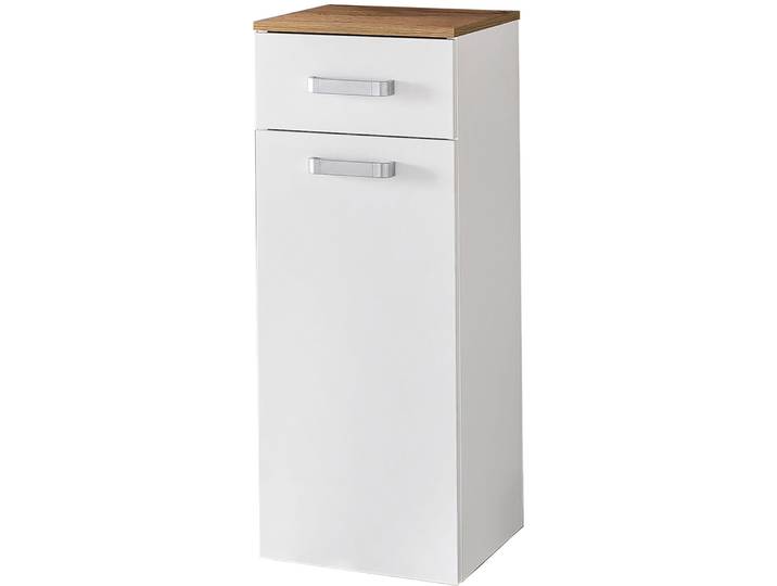 Unterschrank Mable weiss/eiche Holzwerkstoff B 32.7 cm T 35.3 cm H 88.4 cm - Unterschrank