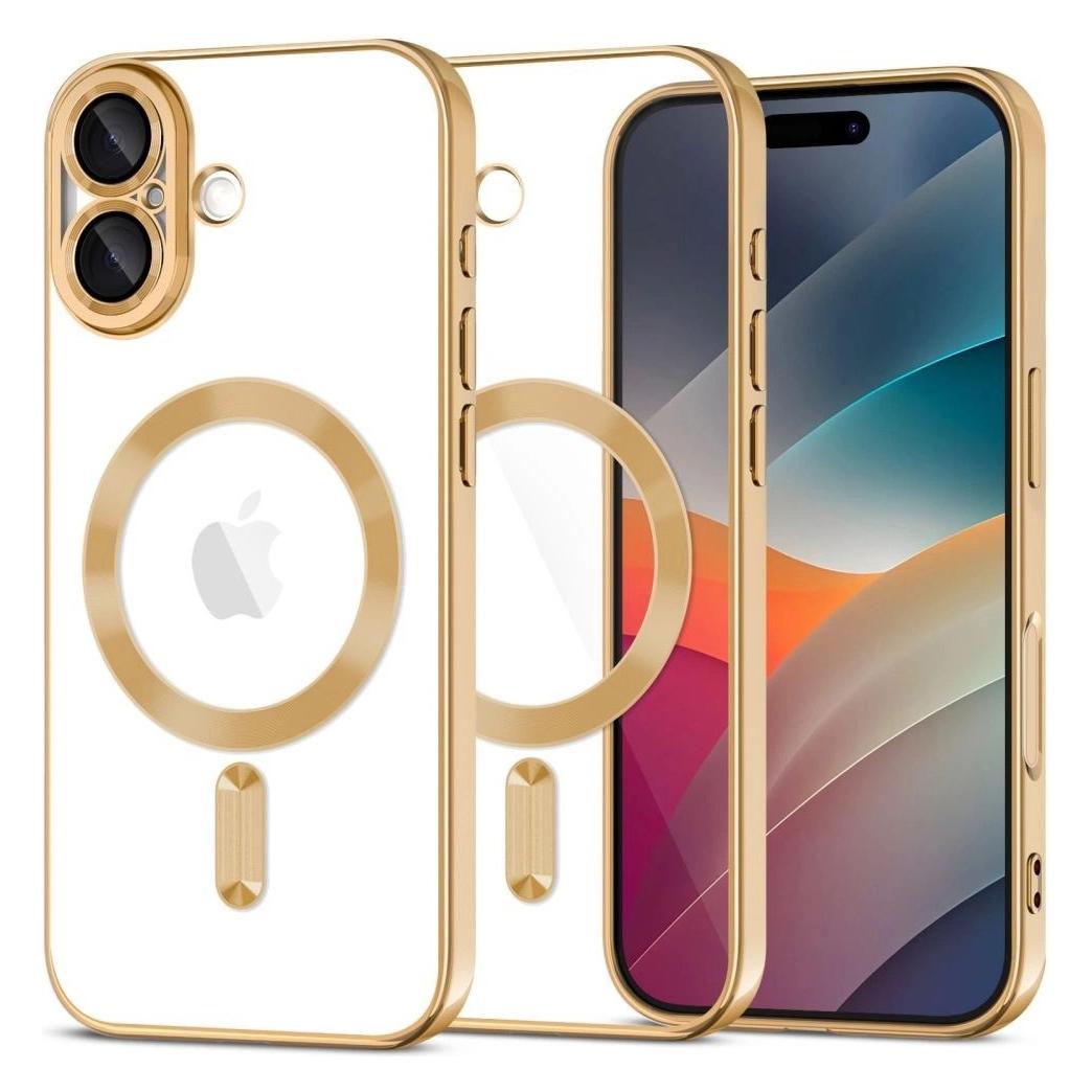 4Kom Tech-Protect MagFlex MagSafe Case für iPhone 17 - Transparent Gold (Apple iPhone 17) (199551)