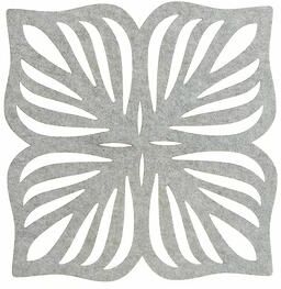 IH Casa Decor Cutout Leaf Placemat Grey 12 X 18 - Set of 12