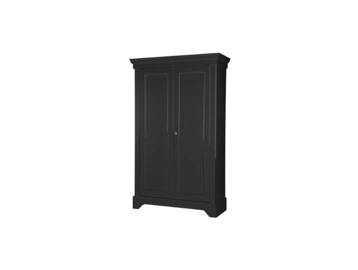 Grand buffet rétro en pin noir 118x47x191cm