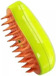 Happy Pet Pantry Premium 3 In 1 Electric Pet Grooming Brush Steam Spray, Massage & Shedding Tool green