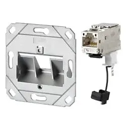 METZ CONNECT Anschlussdose 1-Port Set UP C6A 270° Jack TN-C6A-Kmod-1UP0-270