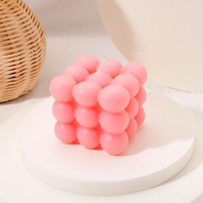 Uplift Picks Creative Aesthetic Decorative Candles Smokeless Handmade Scented Candle Set pink Cube