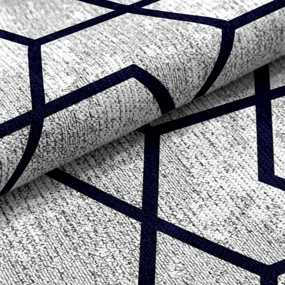 Rugs&Rugs Tapis décoratif en coton en impression digital gris 200x290 cm Gris 290x200x290cm