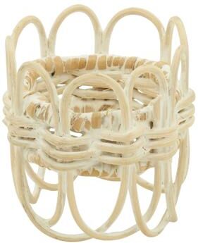 Saro Lifestyle Twisted Design Rattan Napkin Rings (Set of 4)