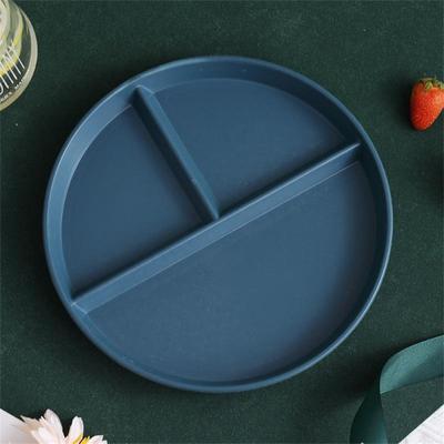 The Handy Homestead Reusable Round Dinner Plates With 3 Compartments: Portion Control For Adults Microwave Safe Color: Style E 1pc