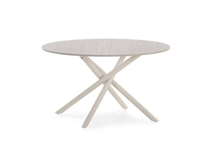 TOMA - Table basse ronde 80cm en pierre frittée Beige