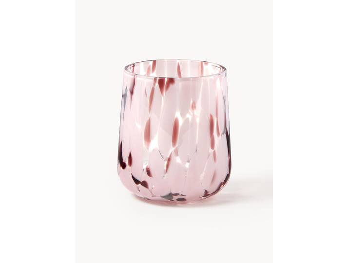 Verres à eau artisanaux en verre moucheté Oakley, 4 pièces