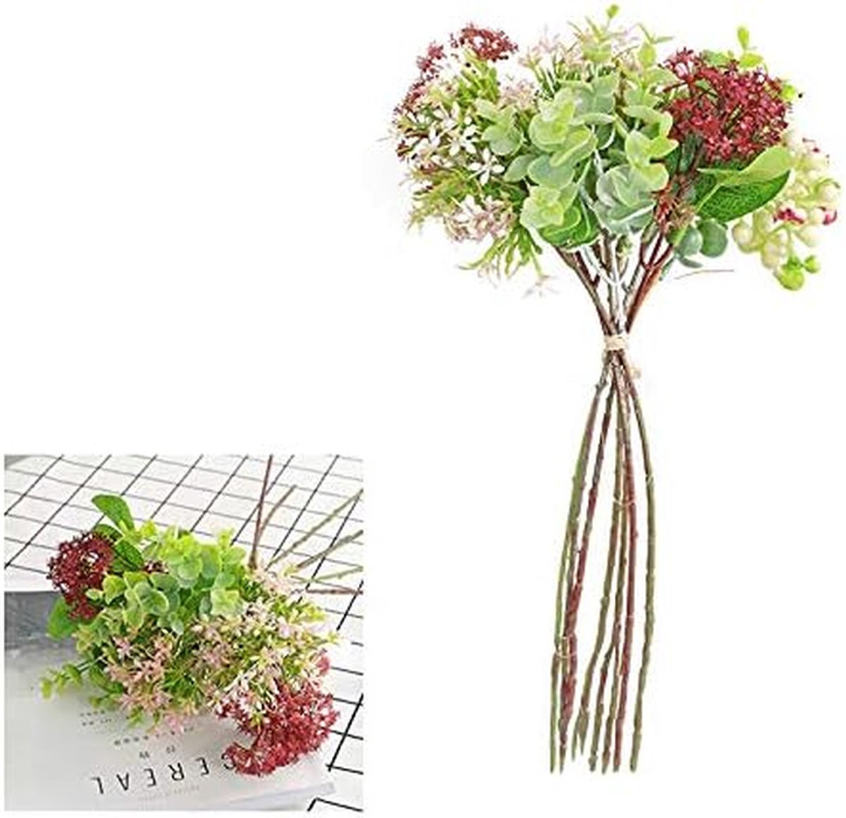 Realistisch kunstbloemen boeket voor huisdecoratie - Roze