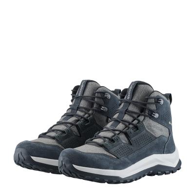 Winterstiefel LOWA "KALOYA WINTER GORE-TEX MID", Damen, Gr. 42,5, wärmend, grau (navy, grau), Leder, Textil, Schuhe Winterstiefel, wasserdicht, winddicht,atmungsaktiv dank GORE-TEX Membrane