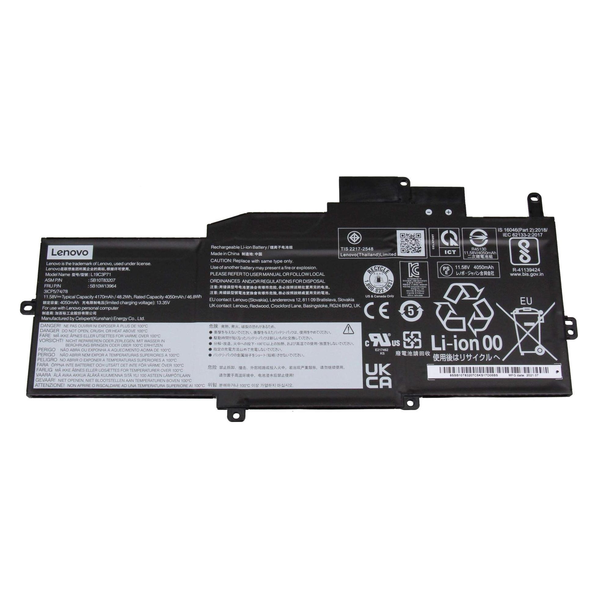 Lenovo Internal,3c,48.2Wh,LiIon,SMP (3 Zellen) (5B10W13962)