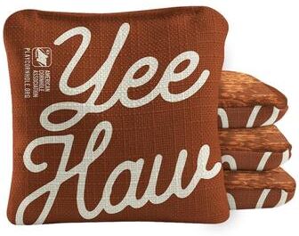 Skip's Garage Yee Haw Orange Dual Sided Cornhole Bags