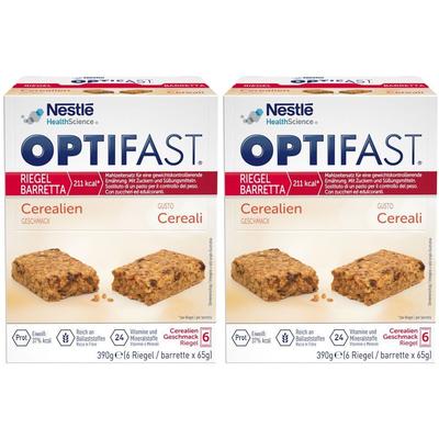 Optifast Riegel Cerealien Doppelpack 2x6x65 g