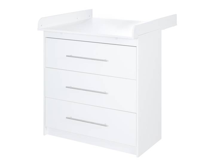 Wickelkommode 'Maren' mit abnehmbarem Aufsatz, schmal, 3 Schubladen, Wickelhöhe 90,5 cm