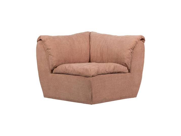 Élément de coin 96x96 cm chenille tissée vieux rose Baggy