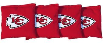 Skip's Garage Kansas City Chiefs NFL Football Red Cornhole Bags