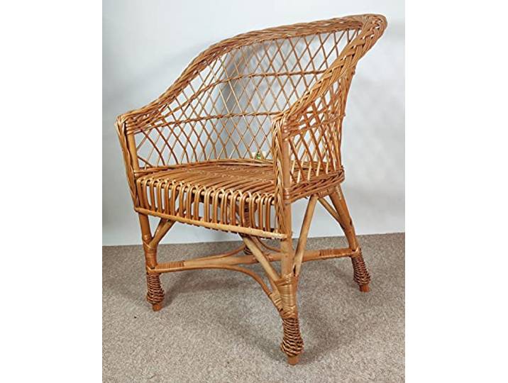 Korbstuhl, Korbsessel Weide, Model Björn Rattansessel Sören, Rattansessel Sören