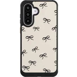 Nivocase Hülle für Samsung Galaxy A56 5G Handyhülle NIVOcore Case Schwarz Muster Schleife Schleifen (Samsung Galaxy A56 5G), Smartphone Hülle, Schwarz
