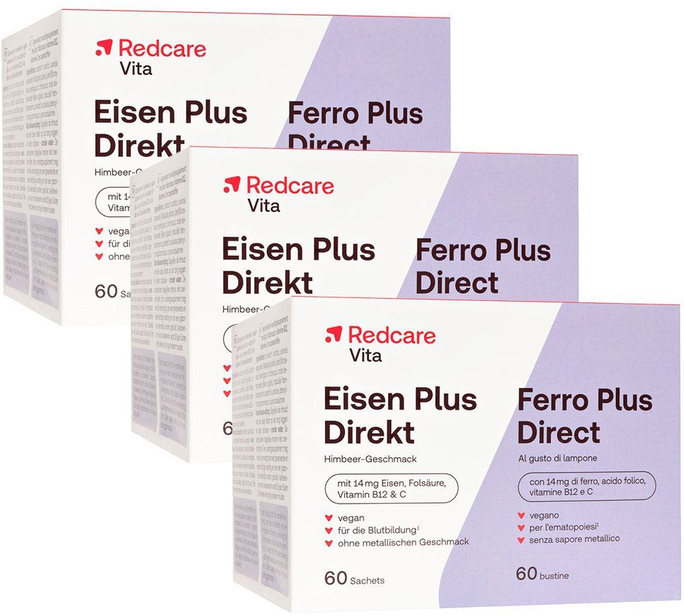 Redcare von Shop Apotheke Redcare Eisen Plus Direkt Sticks 73g Dreierpack 3x60 St Stifte