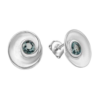Paar Ohrstecker CELESTA, silber (silbergrau, blau), Ohrringe, Damen, one-size, Silber 925 (Sterlingsilber)