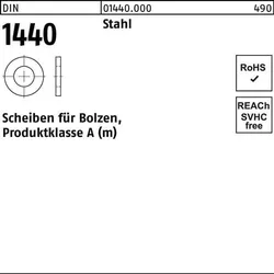 Scheibe DIN 1440 f.Bolzen 16x 28x 3 Stahl 500 Stück