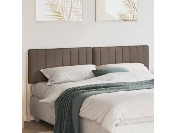 Xolmizyn Gepolstertes Kopfteil, Massivholz Kiefer, Braun & Taupe 200 cm Moderne Optik, Robustes Design, Freistehend oder Wandmontage