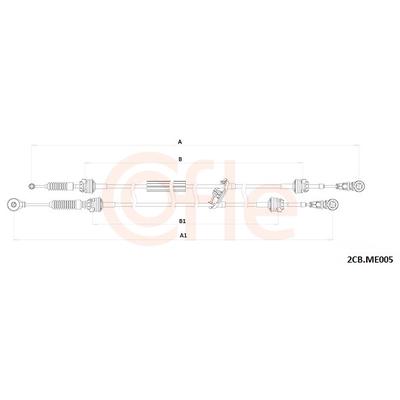 COFLE Seilzug, Schaltgetriebe 92.2CB.ME005 für Mercedes