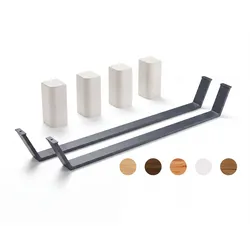 Hasena Füsse Glyn 2er-Set / 20 cm / 200 cm / Nussbaum, geölt