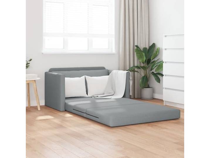 HEFZGDB Modern Loveseat Sofa Bett 2-in-1 Hellgrau 124x71x78 cm Stoff, minimalistisches Design für stilvolle Inneneinrichtung, komfortable Sitzgelegenheit mit Kastenpolstern, robuste
