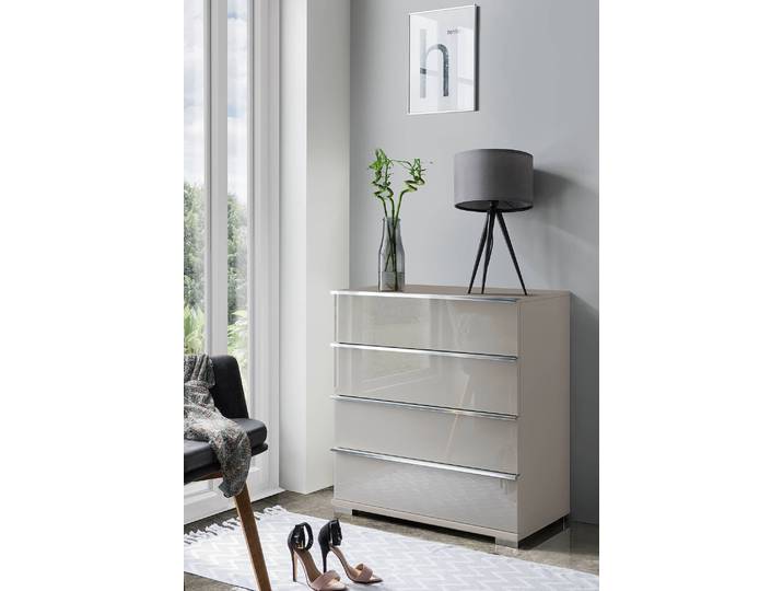 Kommode 82cm Braun/Grau/Sandgrau