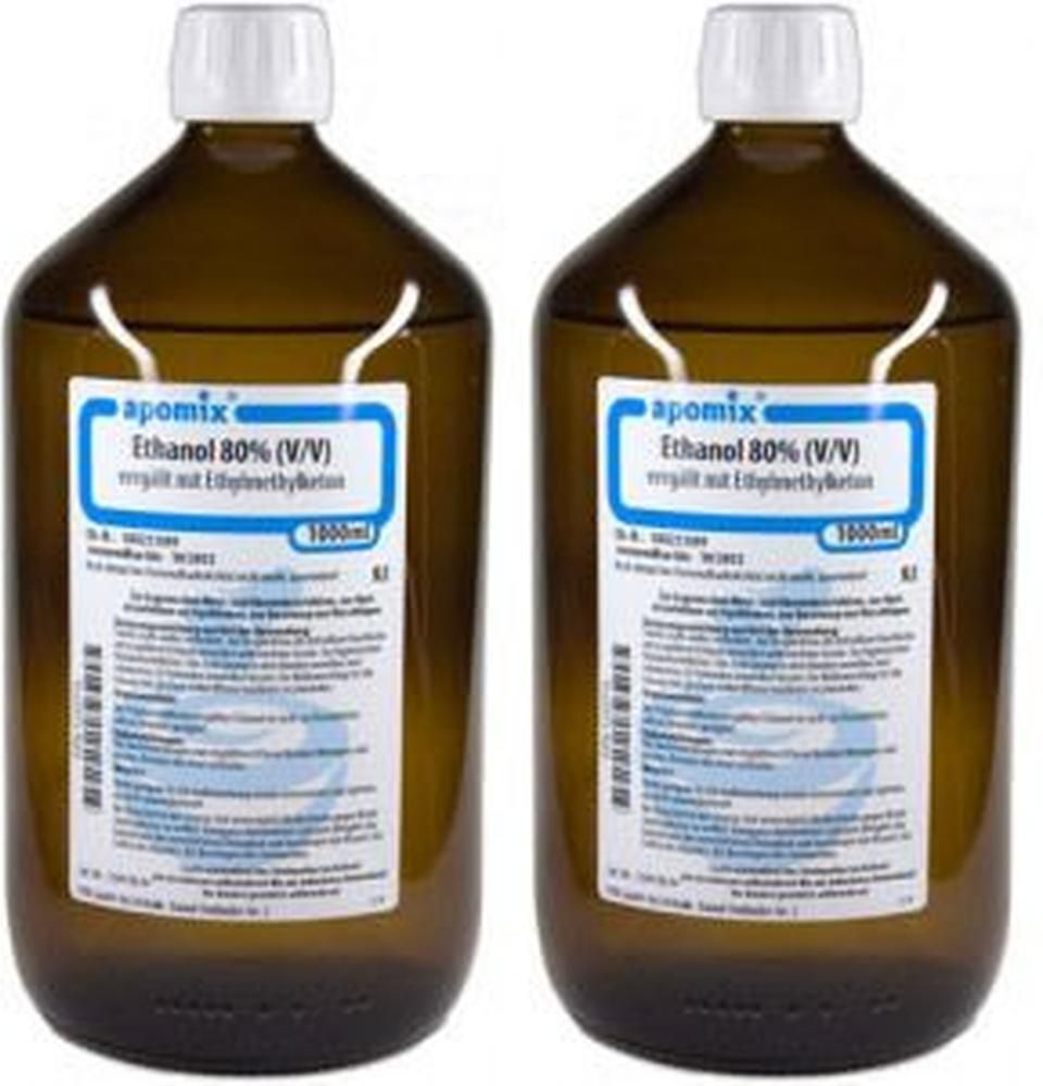 apomix Ethanol MEK denaturatum 80% 2x 2x1 l Flüssigkeit