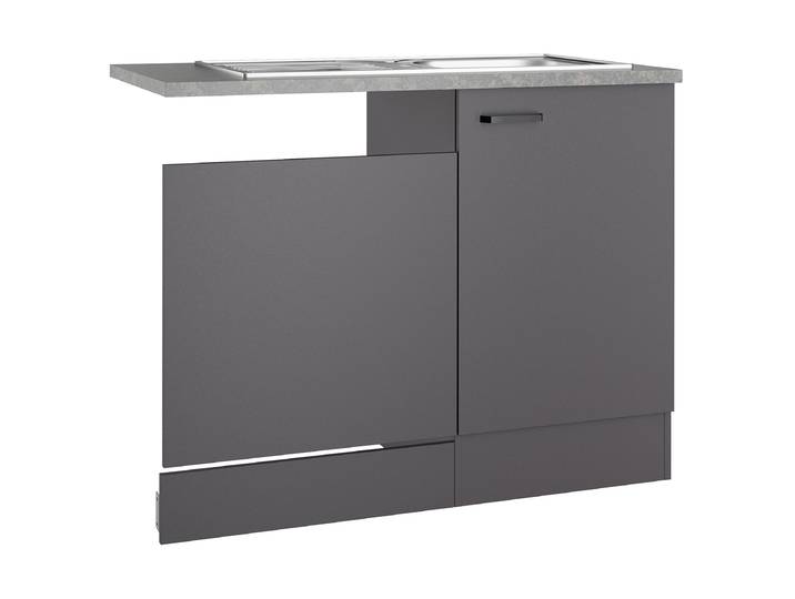 Meuble sous évier pour 110 x 88 x 60cm Gris/Anthracite