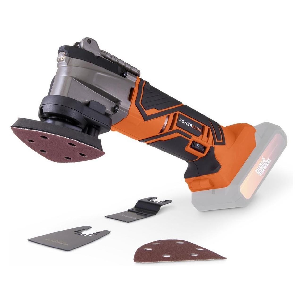 Powerplus Dual Power Oszillierendes Multitool 20V - exkl. Akku und Ladegerät - 5 Acc. (Oszillationswerkzeug) (POWDP4060)