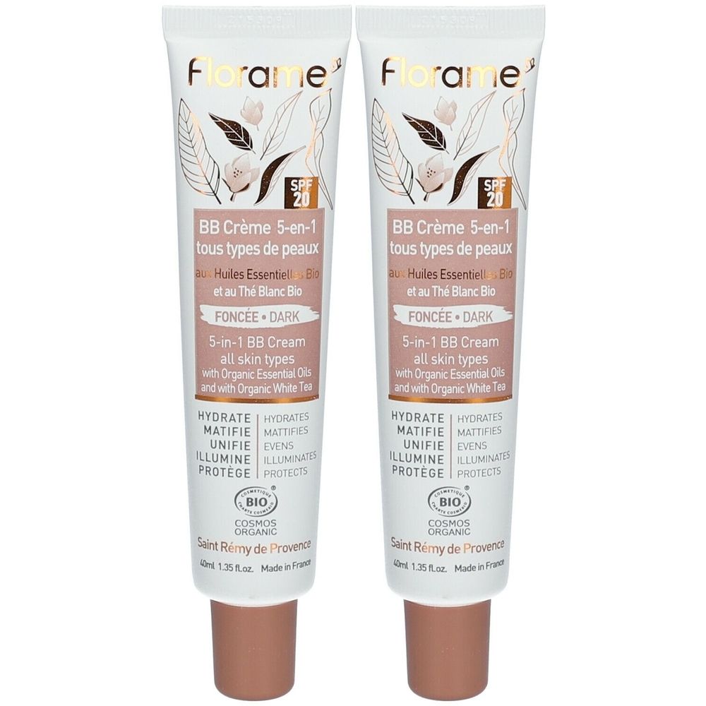 Florame BB CR 5-En-1 T.foncee 40Ml x2 2x40 ml Make up