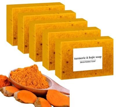 Uplifted Finds Turmeric Kojic Acid Lemon Handmade Soap For Shower And Facial Use 1 Pc