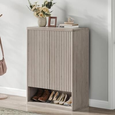 SICOTAS Wave Style Minimalist Shoe Cabinet Flex Storage and Effortless Access
